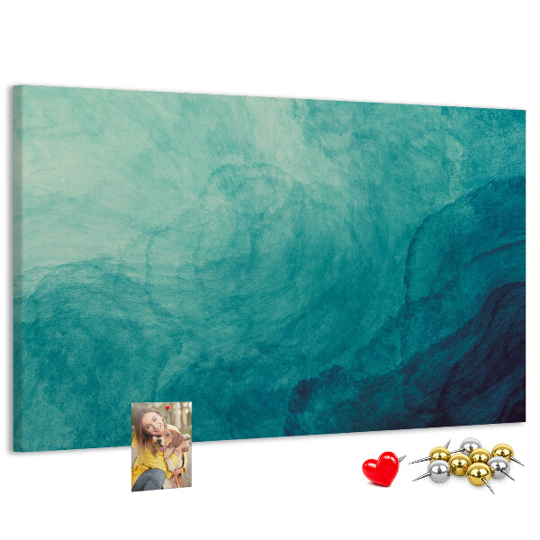 Tablero de anuncios olas azules en una composición apacible