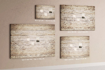 Tablero de corcho decorado en tonos rústicos claros