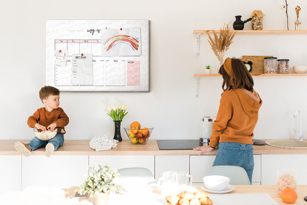 Tablero de anuncios planificador semanal con espacio para notas