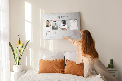 Tablero de anuncios planificador semanal con espacio para notas