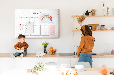 Tablero de anuncios planificador semanal con espacio para notas