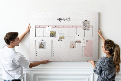 Tablero de anuncios planificador semanal con espacio para notas