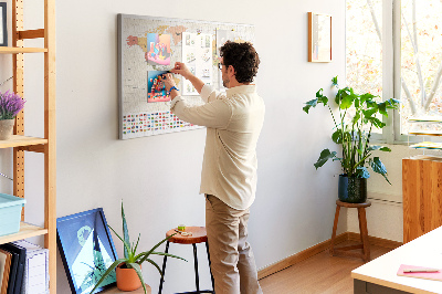 Tablero de corcho decorativo mapa del mundo con banderas de países de colores