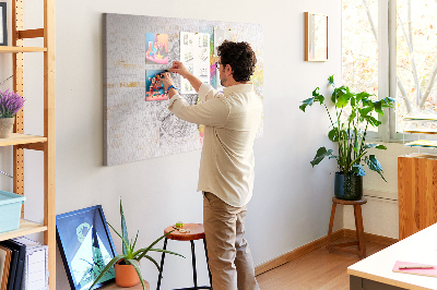 Tablero de anuncios diseño de cerebro creativo con colores