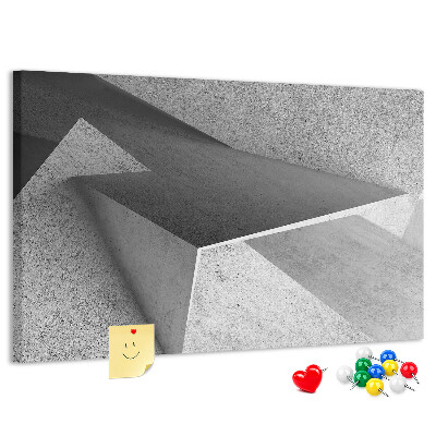 Tablero de corcho decorado Formas geométricas en un estilo minimalista