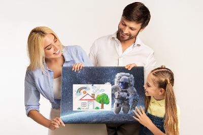 Tablero de anuncios Astronauta en el espacio exterior