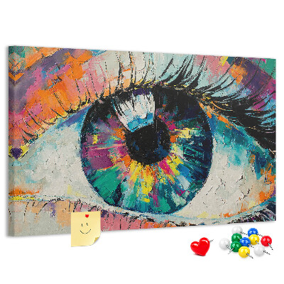 Tablero de anuncios Una mirada colorida con pinceladas dinámicas.