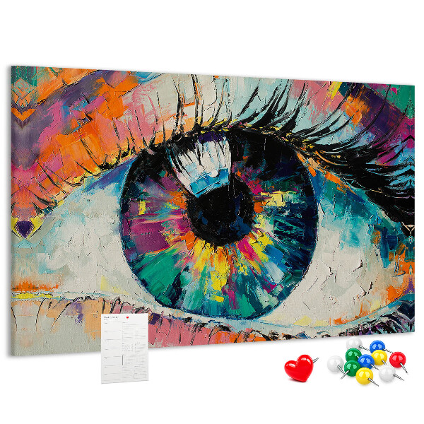 Tablero de anuncios con diseño de pinceladas dinámicas y coloridas