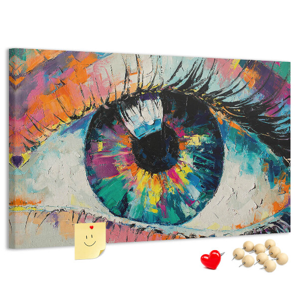 Tablero de anuncios con diseño de pinceladas dinámicas y coloridas