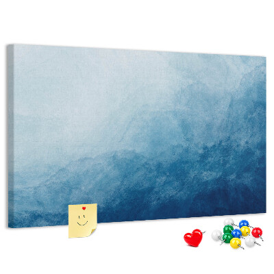 Tablero de anuncios Tonos de azul en delicadas ondas