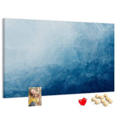 Tablero de anuncios tonos de azul en delicadas ondas
