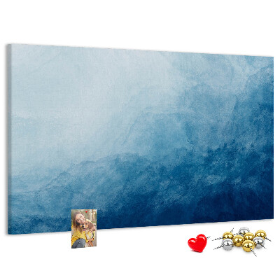Tablero de anuncios tonos de azul en delicadas ondas