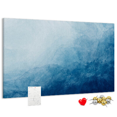 Tablero de anuncios tonos de azul en delicadas ondas