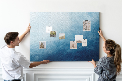 Tablero de anuncios tonos de azul en delicadas ondas