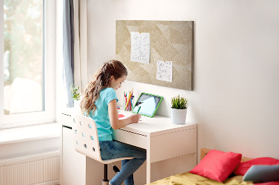 Tablero de anuncios con diseño abstracto en tonos beige