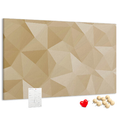 Tablero de anuncios con diseño abstracto en tonos beige