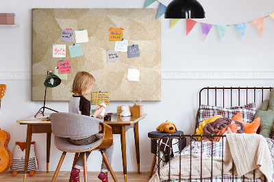 Tablero de anuncios con diseño abstracto en tonos beige