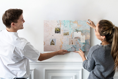 Tablero de anuncios con diseño abstracto en tonos azules