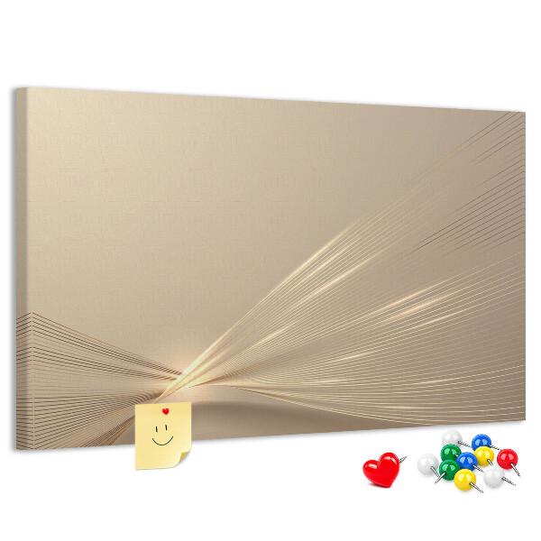 Tablero de anuncios con diseño de líneas delicadas en tonos beige
