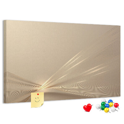 Tablero de anuncios con diseño de líneas delicadas en tonos beige