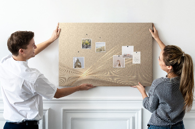 Tablero de anuncios con diseño de líneas delicadas en tonos beige