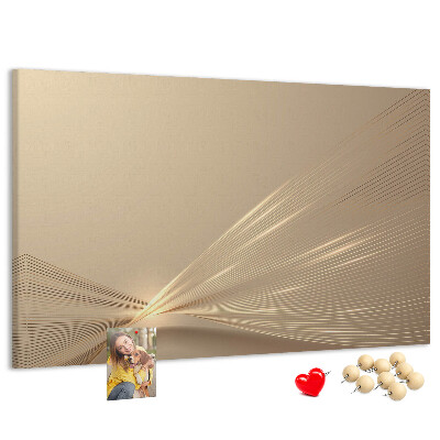 Tablero de anuncios con diseño de líneas delicadas en tonos beige