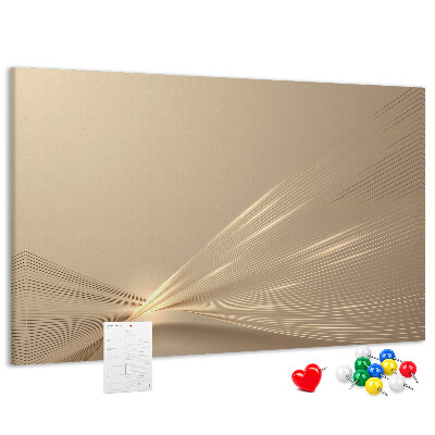 Tablero de anuncios con diseño de líneas delicadas en tonos beige