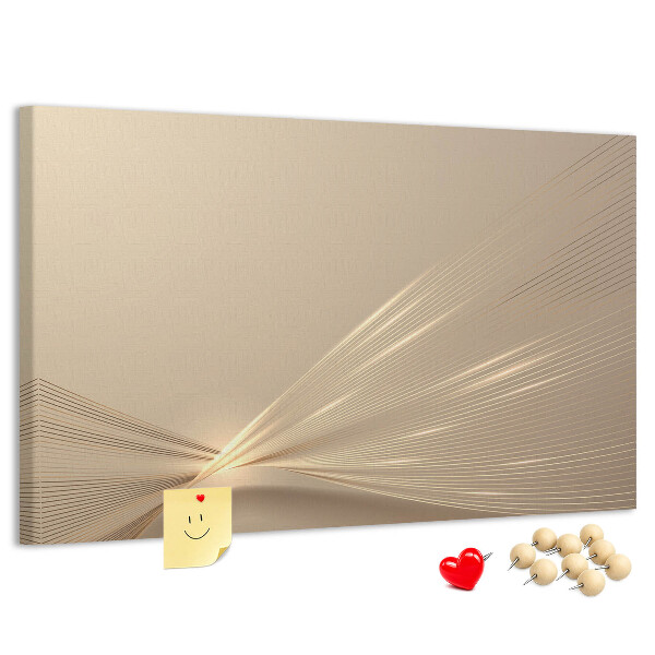 Tablero de anuncios con diseño de líneas delicadas en tonos beige