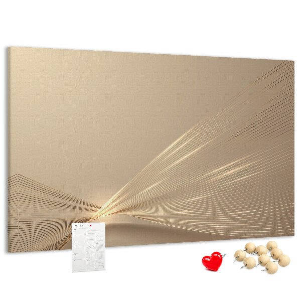Tablero de anuncios con diseño de líneas delicadas en tonos beige