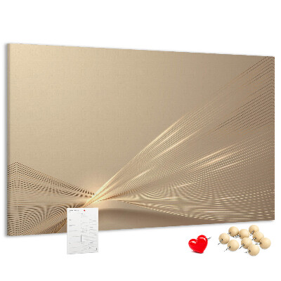 Tablero de anuncios con diseño de líneas delicadas en tonos beige