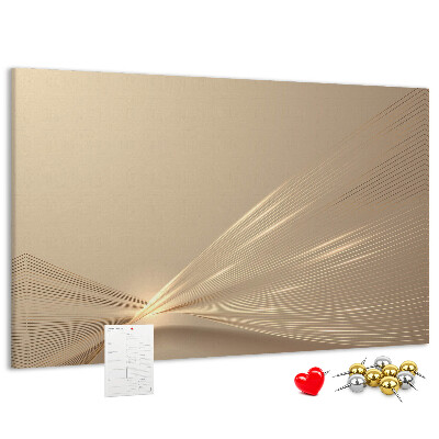 Tablero de anuncios con diseño de líneas delicadas en tonos beige