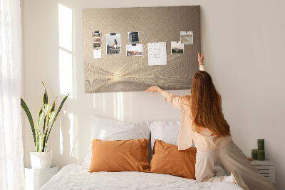 Tablero de anuncios con diseño de líneas delicadas en tonos beige