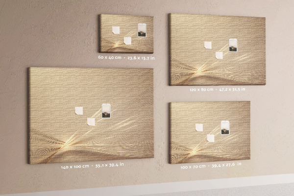 Tablero de anuncios con diseño de líneas delicadas en tonos beige