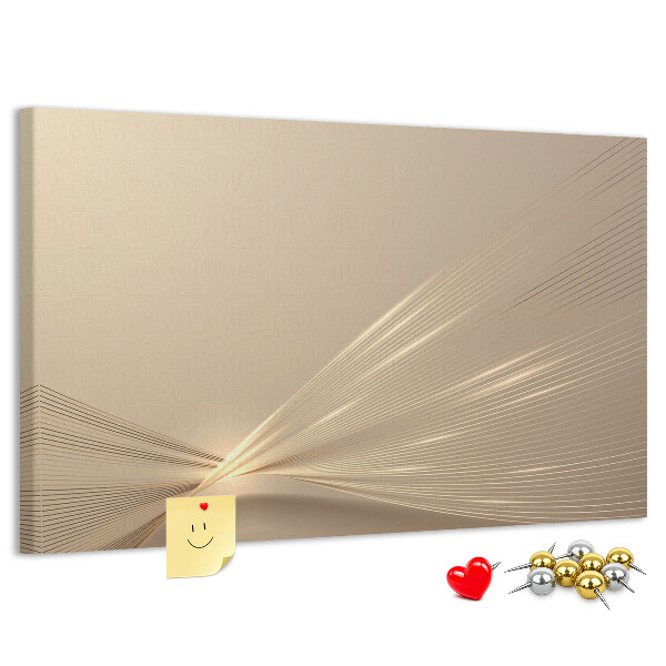 Tablero de anuncios con diseño de líneas delicadas en tonos beige
