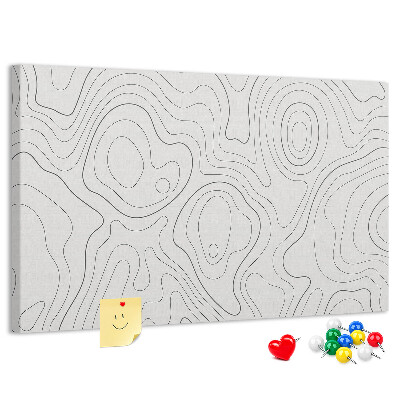Tablero de anuncios Líneas abstractas en forma de contornos