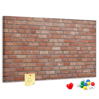 Pizarra de corcho Pared de ladrillo en tonos cálidos