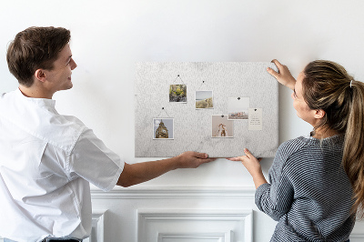 Tablero de corcho decorado con diseño elegante para oficinas en mármol