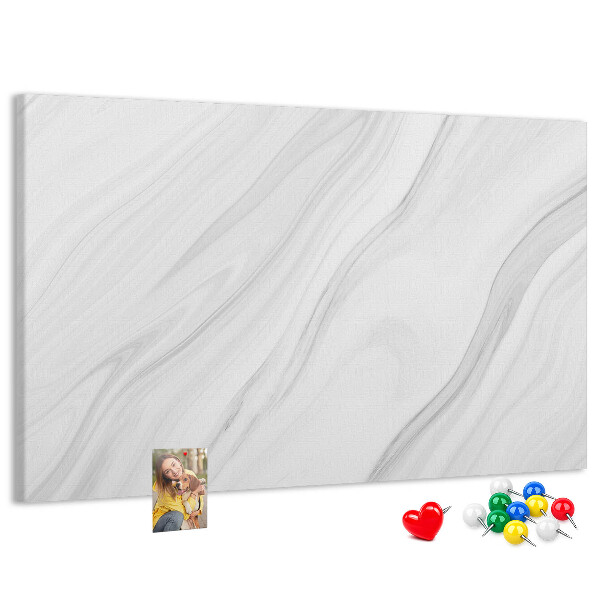 Tablero de corcho decorado con elegante estampado de mármol en tonos grises