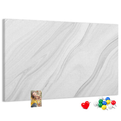 Tablero de corcho decorado con elegante estampado de mármol en tonos grises
