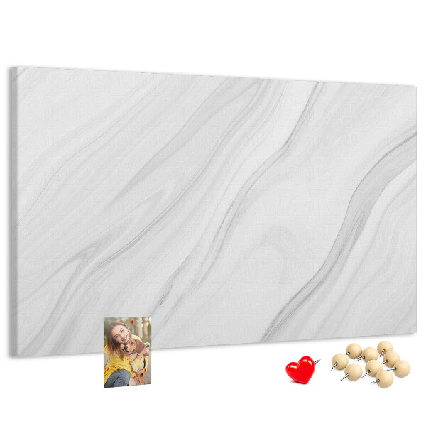 Tablero de corcho decorado con elegante estampado de mármol en tonos grises