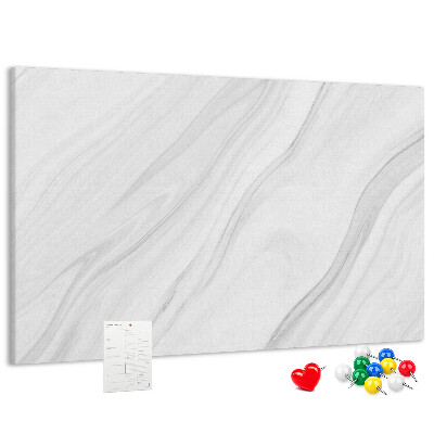 Tablero de corcho decorado con elegante estampado de mármol en tonos grises