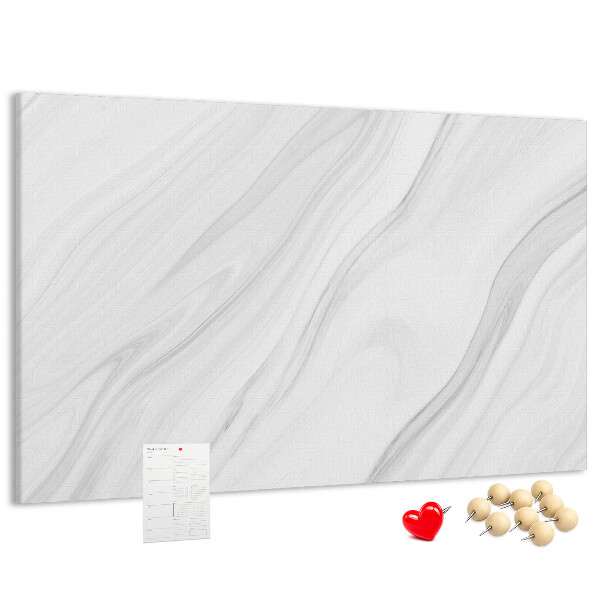 Tablero de corcho decorado con elegante estampado de mármol en tonos grises