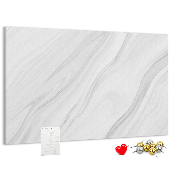 Tablero de corcho decorado con elegante estampado de mármol en tonos grises