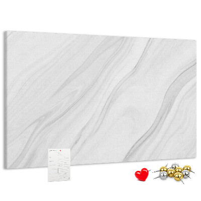 Tablero de corcho decorado con elegante estampado de mármol en tonos grises