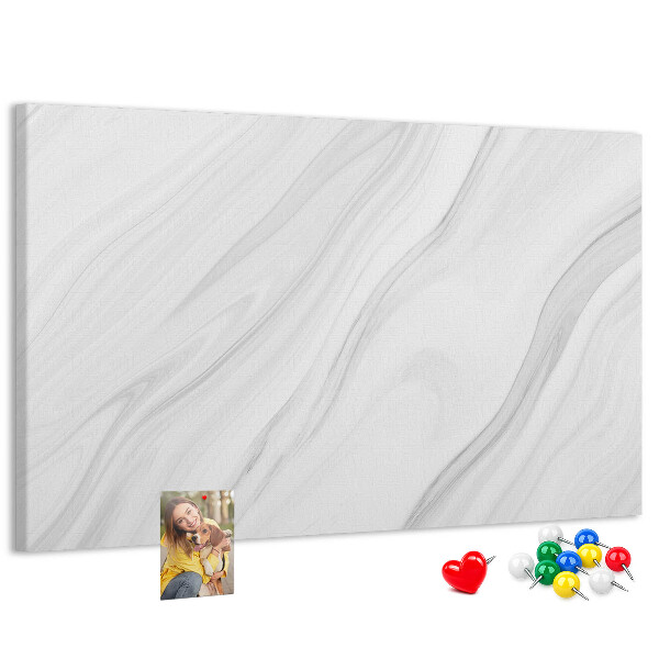 Tablero de corcho decorado con elegante estampado de mármol en tonos grises