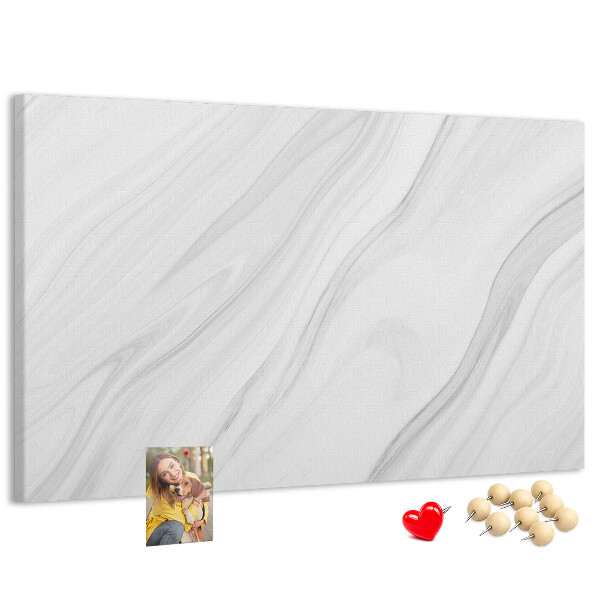Tablero de corcho decorado con elegante estampado de mármol en tonos grises