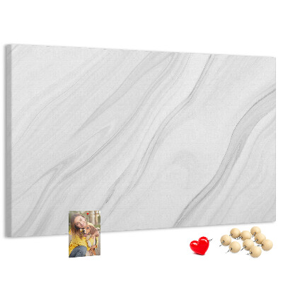 Tablero de corcho decorado con elegante estampado de mármol en tonos grises