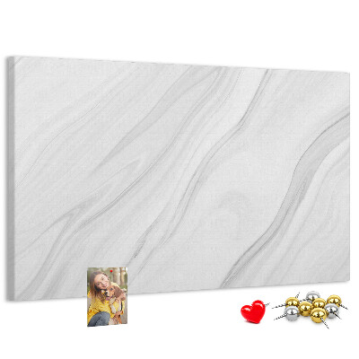 Tablero de corcho decorado con elegante estampado de mármol en tonos grises