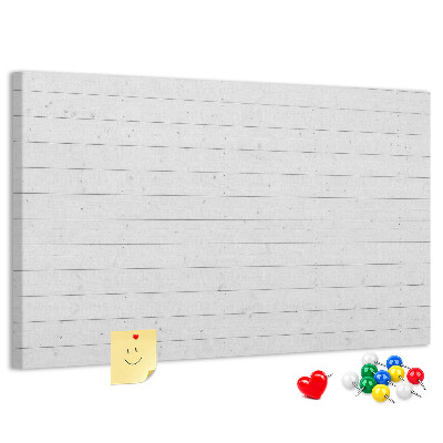 Tablero de anuncios Tablero de corcho blanco estilo madera