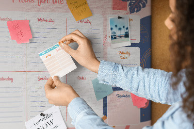 Agenda semanal con diseño de motivos vegetales